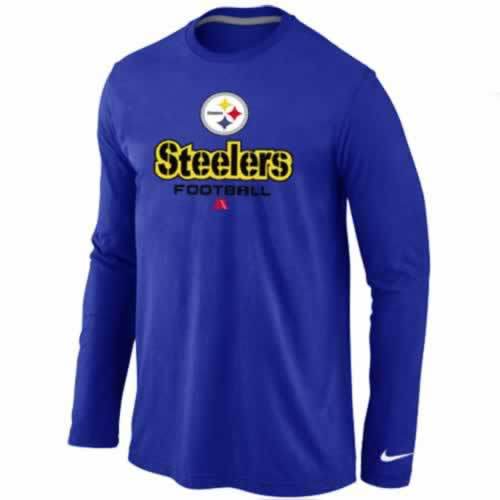 Nike Pittsburgh Steelers blue Critical Victory Long Sleeve NFL T-Shirt Cheap