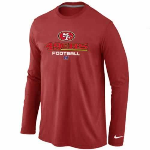 Nike San Francisco 49ers red Critical Victory Long Sleeve NFL T-Shirt Cheap