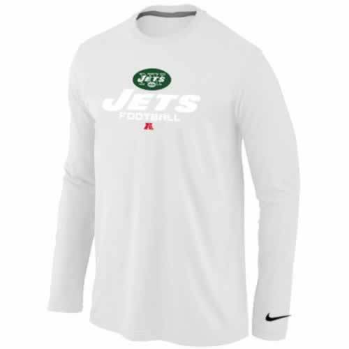 Nike New York Jets white Critical Victory Long Sleeve NFL T-Shirt Cheap