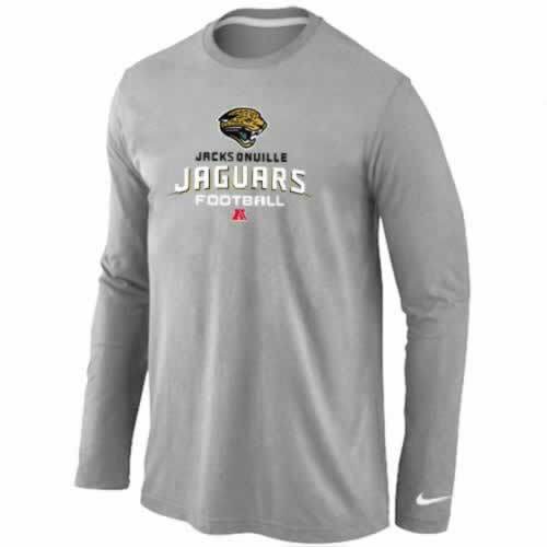 Nike Jacksonville Jaguars light grey Critical Victory Long Sleeve NFL T-Shirt Cheap