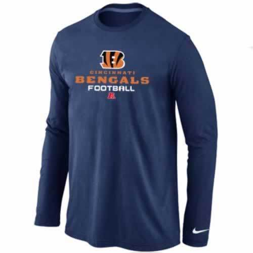 Nike Cincinnati Bengals dark blue Critical Victory Long Sleeve NFL T-Shirt Cheap