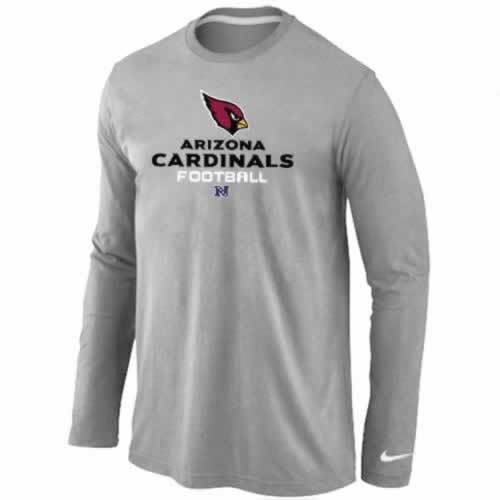 Nike Arizona Cardinals light grey Critical Victory Long Sleeve NFL T-Shirt Cheap
