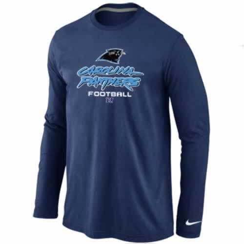 Nike Carolina Panthers dark blue Critical Victory Long Sleeve NFL T-Shirt Cheap