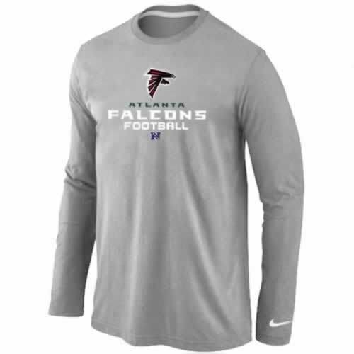 Nike Atlanta Falcons light grey Critical Victory Long Sleeve NFL T-Shirt Cheap