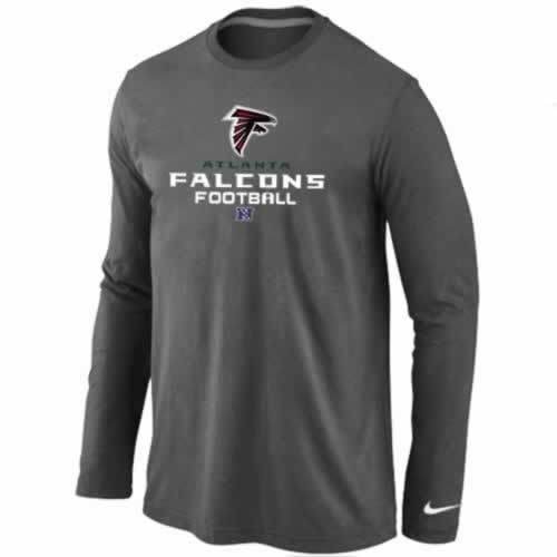 Nike Atlanta Falcons dark grey Critical Victory Long Sleeve NFL T-Shirt Cheap