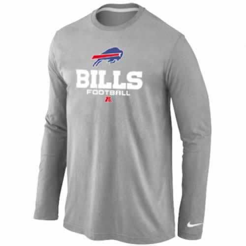 Nike Buffalo Bills light grey Critical Victory Long Sleeve NFL T-Shirt Cheap