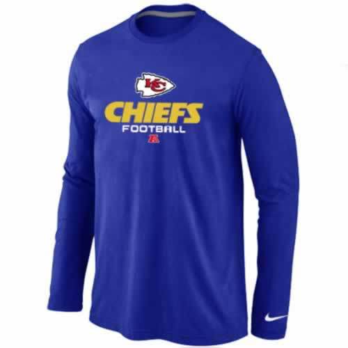 Nike Kansas City Chiefs blue Critical Victory Long Sleeve NFL T-Shirt Cheap