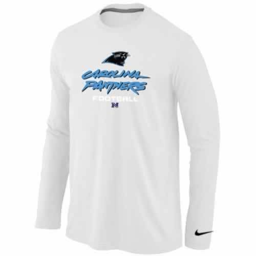 Nike Carolina Panthers white Critical Victory Long Sleeve NFL T-Shirt Cheap
