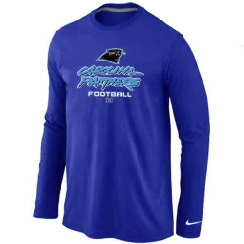 Nike Carolina Panthers blue Critical Victory Long Sleeve NFL T-Shirt Cheap