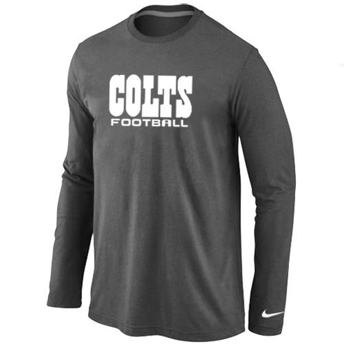 Nike Indianapolis Colts Logo Long Sleeve T-Shirt D.Grey Cheap