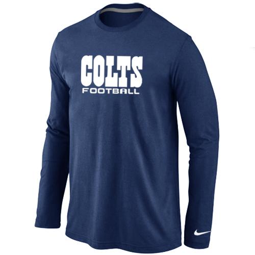 Nike Indianapolis Colts Logo Long Sleeve T-Shirt D.Blue Cheap