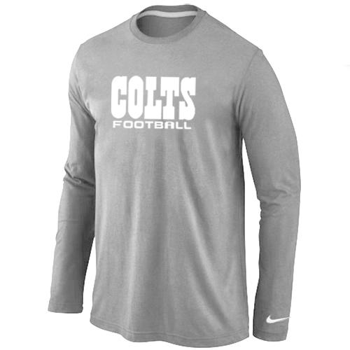 Nike Indianapolis Colts Logo Long Sleeve T-Shirt Grey Cheap