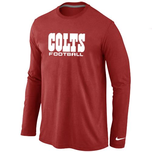 Nike Indianapolis Colts Logo Long Sleeve T-Shirt Red Cheap