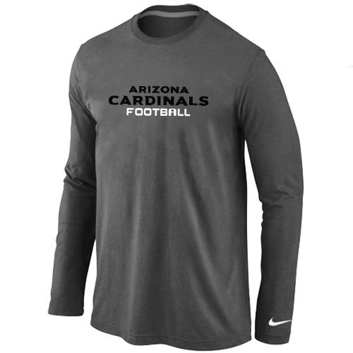 Nike Arizona Cardinals Authentic font Long Sleeve T-Shirt D.Grey Cheap