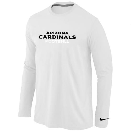 Nike Arizona Cardinals Authentic font Long Sleeve T-Shirt White Cheap