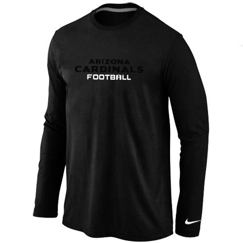 Nike Arizona Cardinals Authentic font Long Sleeve T-Shirt Black Cheap
