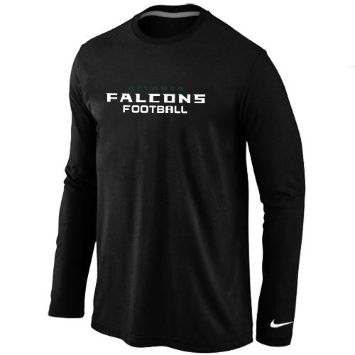 Nike Atlanta Falcons Authentic font Long Sleeve T-Shirt Black Cheap