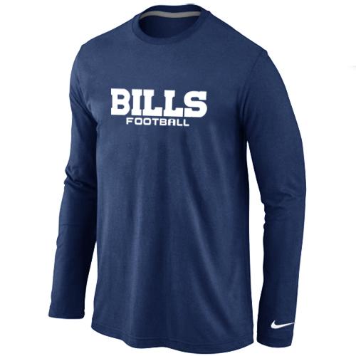 Nike Buffalo Bills Authentic font Long Sleeve T-Shirt D.Blue Cheap