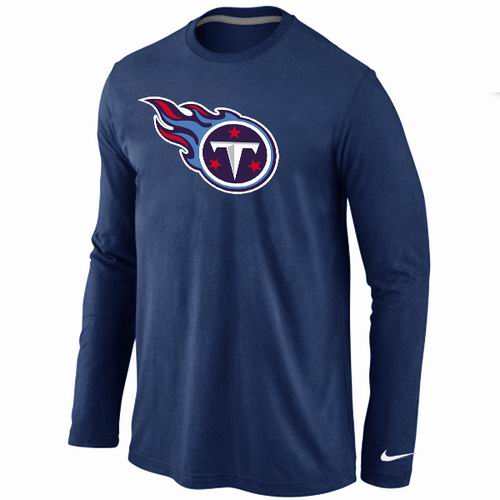Nike Tennessee Titans Logo Long Sleeve Dark Blue NFL T-Shirt Cheap