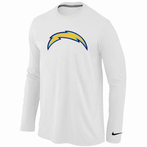 Nike San Diego Charger Logo Long Sleeve White NFL T-Shirt Cheap