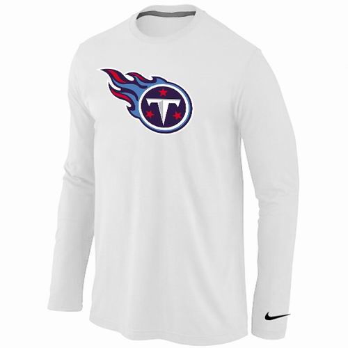 Nike Tennessee Titans Logo Long Sleeve White NFL T-Shirt Cheap