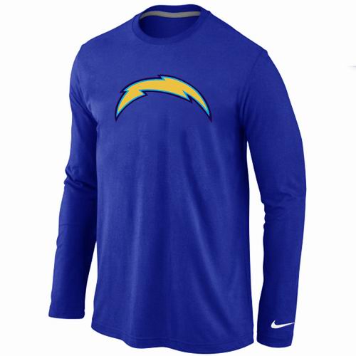 Nike San Diego Charger Logo Long Sleeve Blue NFL T-Shirt Cheap