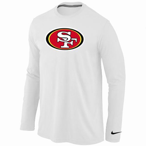 Nike San Francisco 49ers Logo Long Sleeve T-Shirt White Cheap