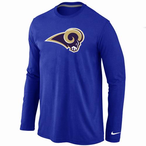 Nike St.Louis Rams Logo Long Sleeve Blue NFL T-Shirt Cheap