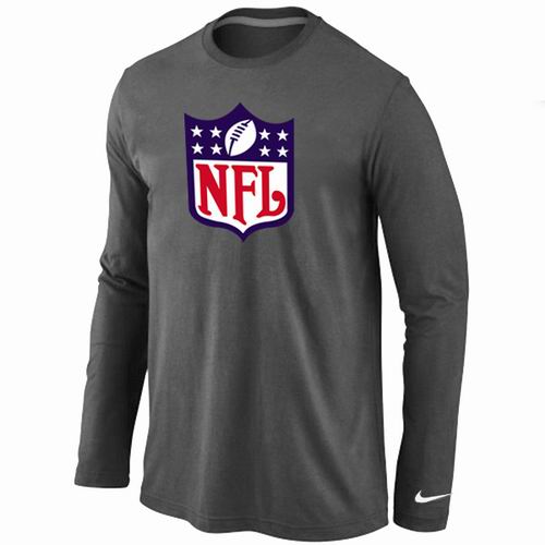 Nike NFL Logo Long Sleeve Dark Grey NFL T-Shirt Cheap