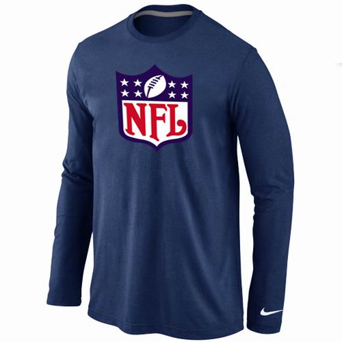 Nike NFL Logo Long Sleeve Dark Blue NFL T-Shirt Cheap
