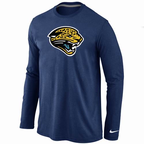 Nike Jacksonville Jaguars Logo Long Sleeve Dark Blue NFL T-Shirt Cheap