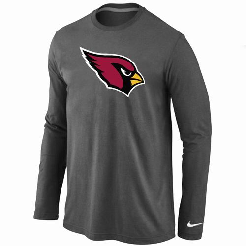 Nike Arizona Cardinals Logo Long Sleeve Dark Grey NFL T-Shirt Cheap