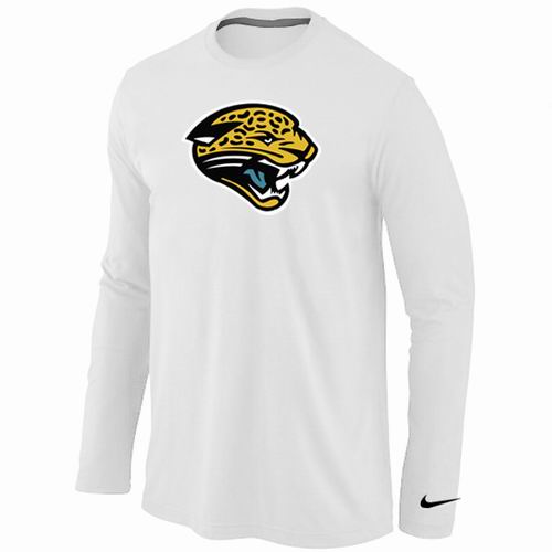Nike Jacksonville Jaguars Logo Long Sleeve White NFL T-Shirt Cheap