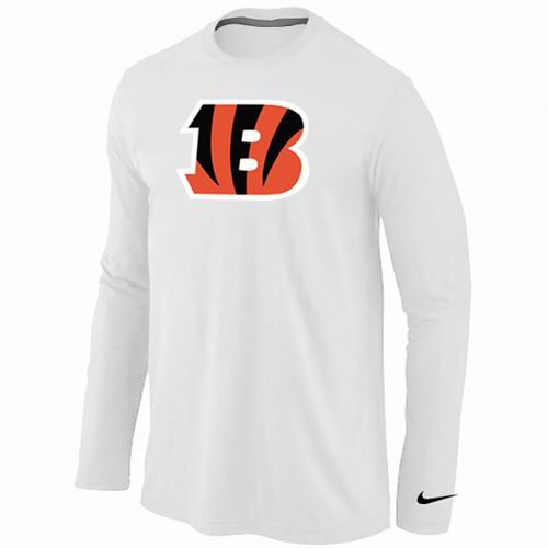 Nike Cincinnati Bengals Logo Long Sleeve White NFL T-Shirt Cheap