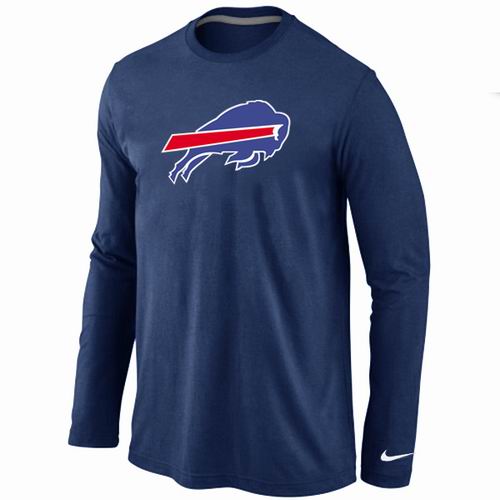 Nike Buffalo Bills Logo Long Sleeve Dark Blue NFL T-Shirt Cheap