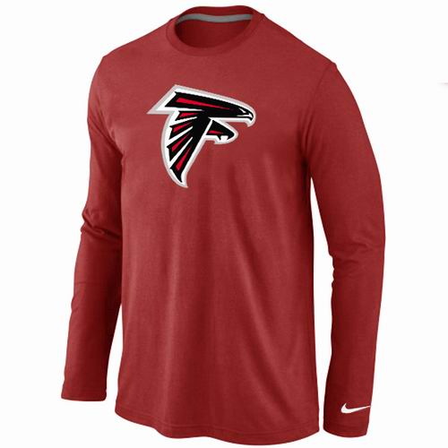 Nike Atlanta Falcons Logo Long Sleeve Red NFL T-Shirt Cheap