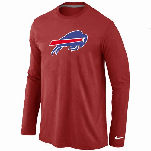 Nike Buffalo Bills Logo Long Sleeve Red NFL T-Shirt Cheap