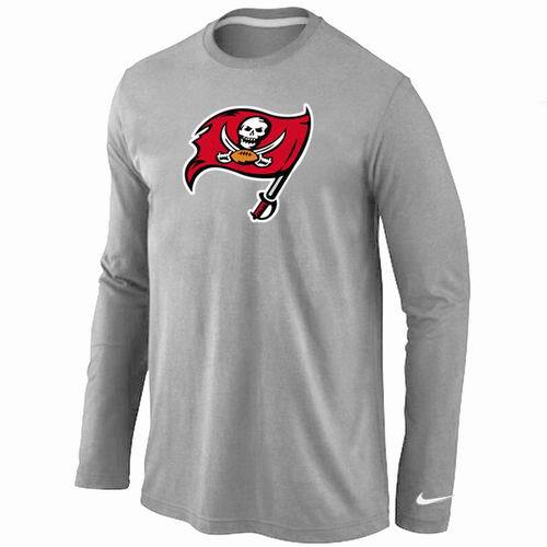Nike Tampa Bay Buccaneers Logo Grey Long Sleeve NFL T-Shirt Cheap