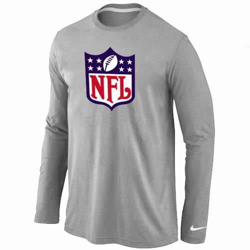 Nike NFL Logo Logo Grey Long Sleeve NFL T-Shirt Cheap
