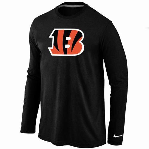 Nike Cincinnati Bengals Logo Black Long Sleeve NFL T Shirt Cheap