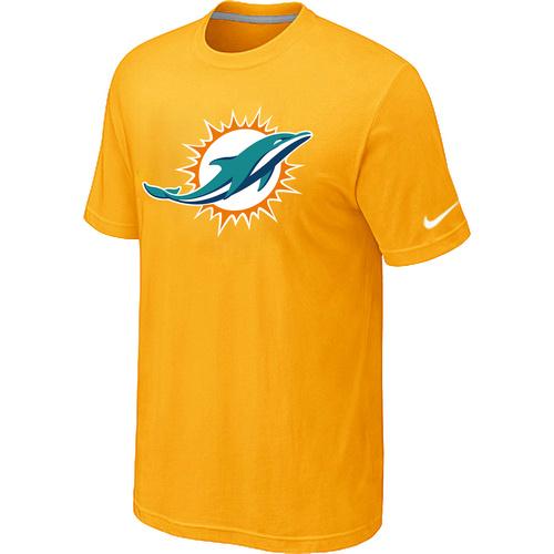 Miami Dolphins Sideline Legend logo T-Shirt Yellow Cheap