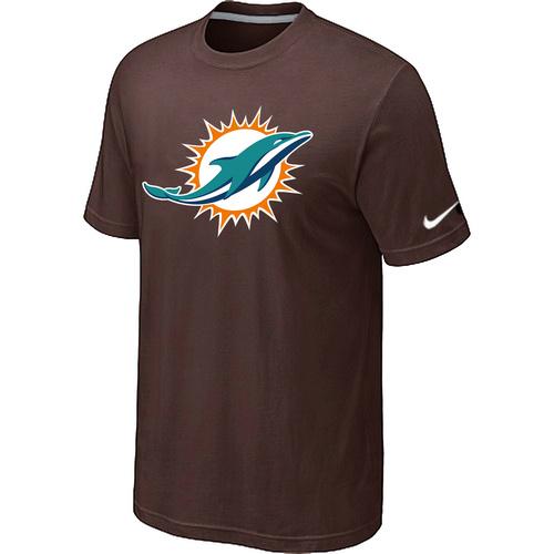 Miami Dolphins Sideline Legend logo T-Shirt Brown Cheap