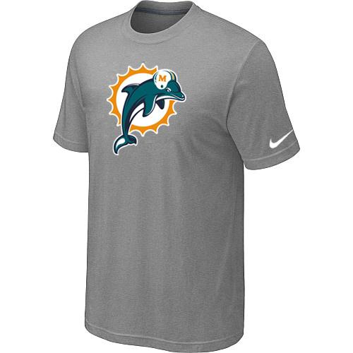 Nike Miami Dolphins Sideline Legend Authentic Logo Dri-FIT Light grey NFL T-Shirt Cheap