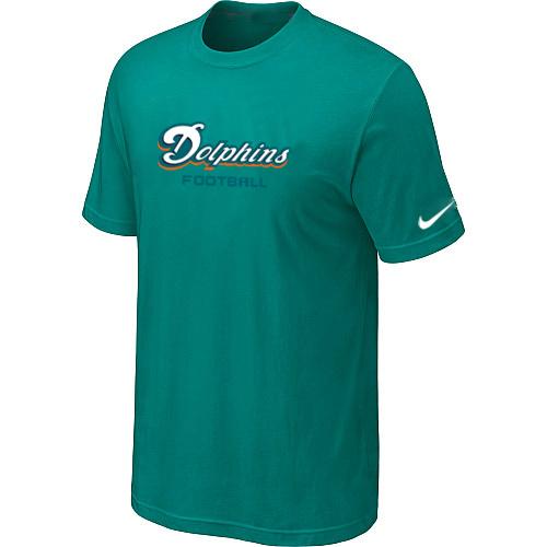 Nike Miami Dolphins Sideline Legend Authentic Font Green NFL T-Shirt Cheap