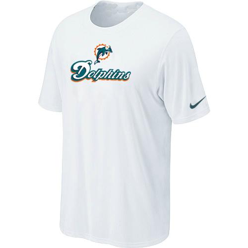 Nike Miami Dolphins Authentic Logo White NFL T-Shirt Cheap