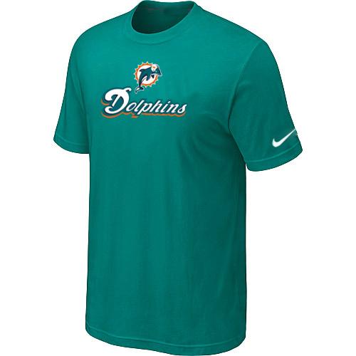 Nike Miami Dolphins Authentic Logo Green NFL T-Shirt Cheap