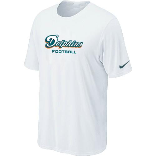 Nike Miami Dolphins Sideline Legend Authentic Font Dri-FIT T-Shirt White Cheap