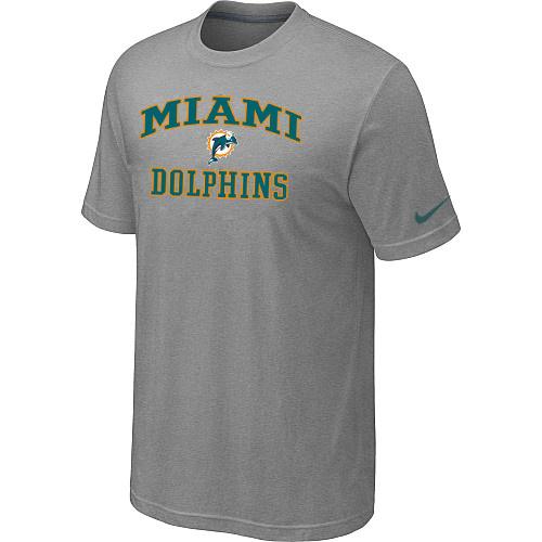 Miami Dolphins Heart & Soul Light greyl T-Shirt Cheap