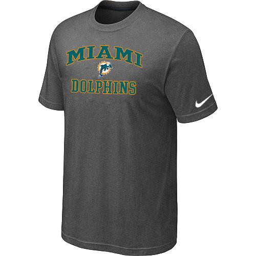 Miami Dolphins Heart & Soul Dark greyl T-Shirt Cheap