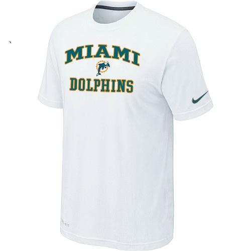 Miami Dolphins Heart & Soul Whitel T-Shirt Cheap